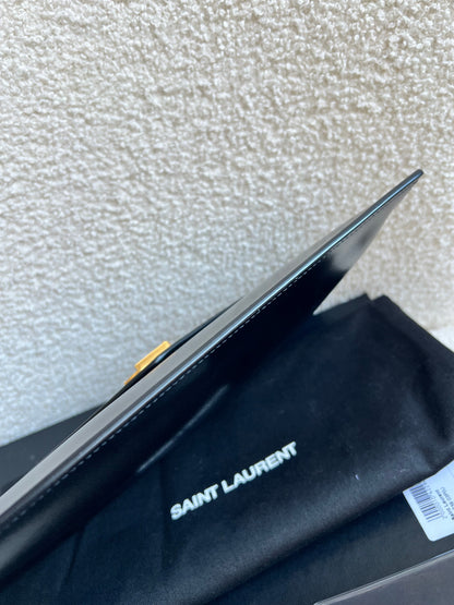 Yves Saint Laurent (YSL) Black Uptown Pouch Clutch (RRP £580)