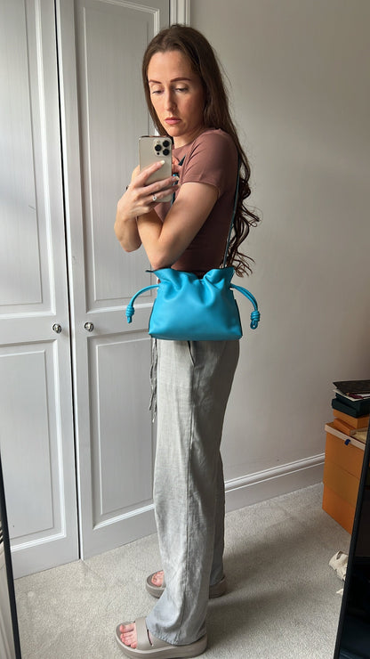 Loewe Cyan Mini Flamenco Clutch Bag (RRP £1800)