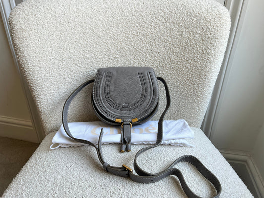 Chloe Small Cashmere Grey Marcie Saddle Bag (RRP £1050)