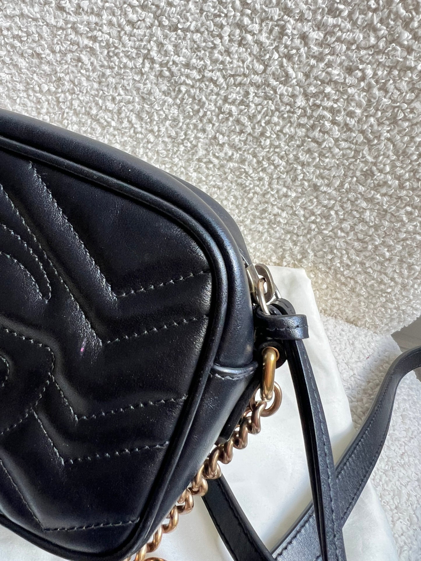 Gucci GG Black Marmont Mini Shoulder Bag (RRP £1,360)