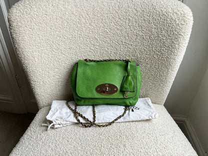 Mulberry Grass Green Regular Lily with Gold Hardware (RRP £895)