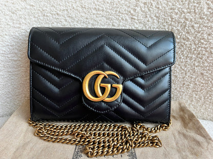 Gucci Black GG Marmont Matelasse Mini Bag (RRP £1440)