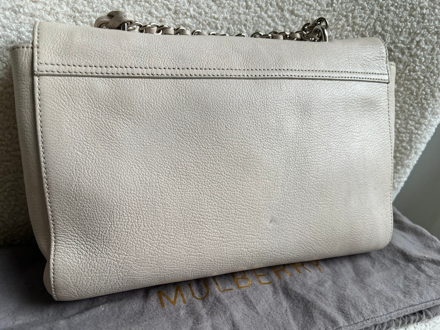 Mulberry White Medium Lily with Silver Hardware (RRP £1095)