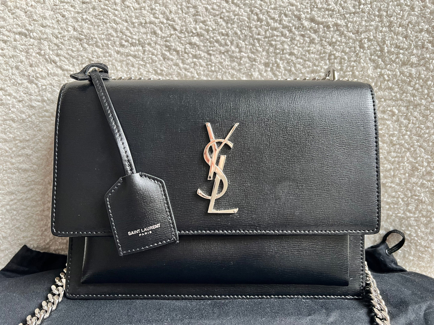 Yves Saint Laurent (YSL) Black Medium Sunset with Silver Hardware (RRP £1,950)