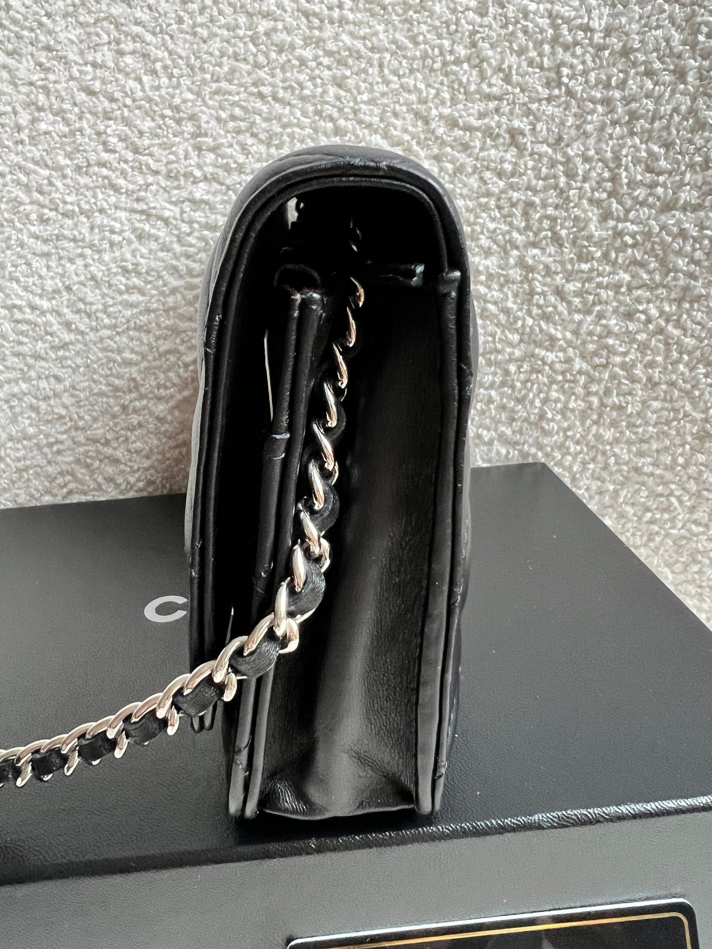 Chanel Wallet on Chain in Black Lambskin Silver Hardware (RRP £2,930)