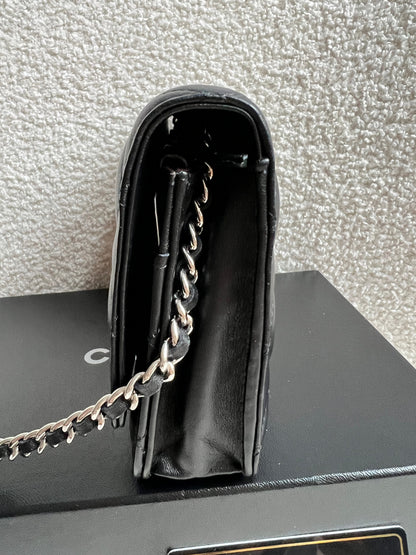 Chanel Wallet on Chain in Black Lambskin Silver Hardware (RRP £2,930)
