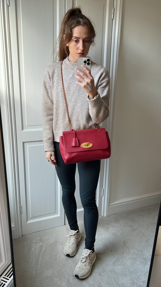 Mulberry Scarlet Medium Lily with Gold Hardware (RRP £1095)
