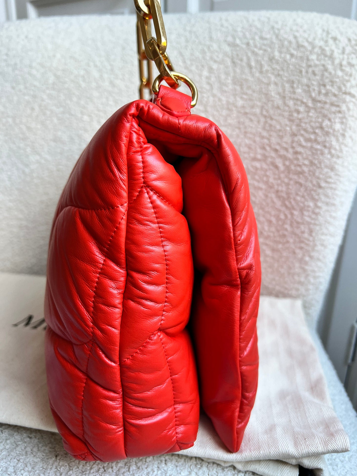 Mulberry Coral Orange Softie in Pillow Effect Nappa Leather (RRP £1650)