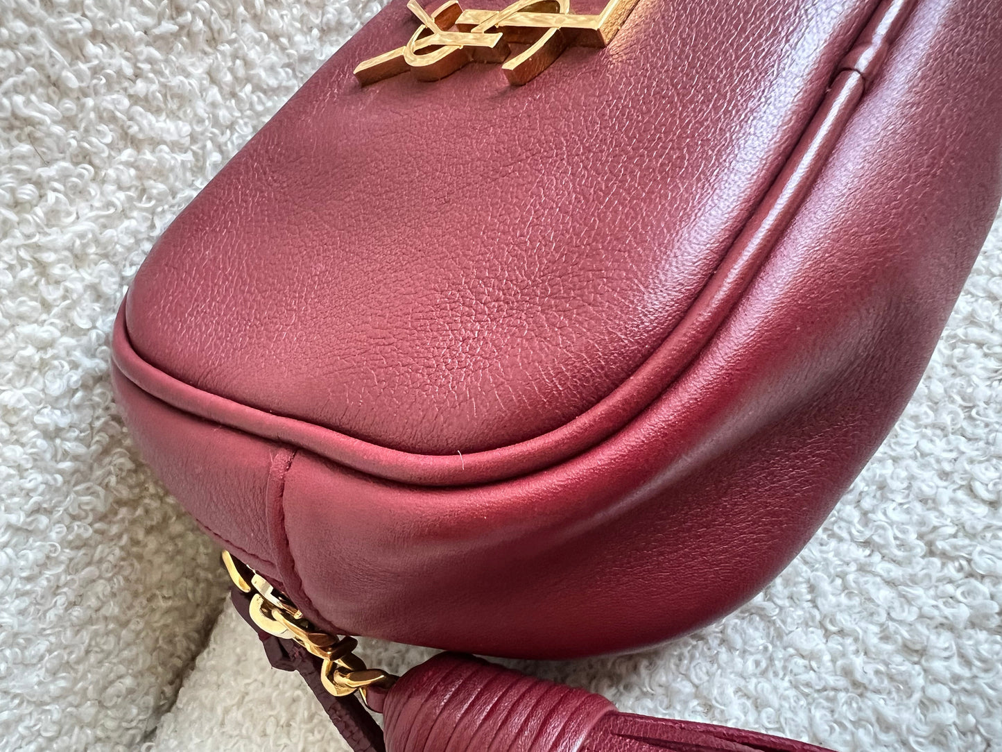 Yves Saint Laurent (YSL) Burgundy Blogger Camera Bag