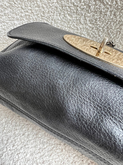 Mulberry Black Regular Lily with Gold Hardware