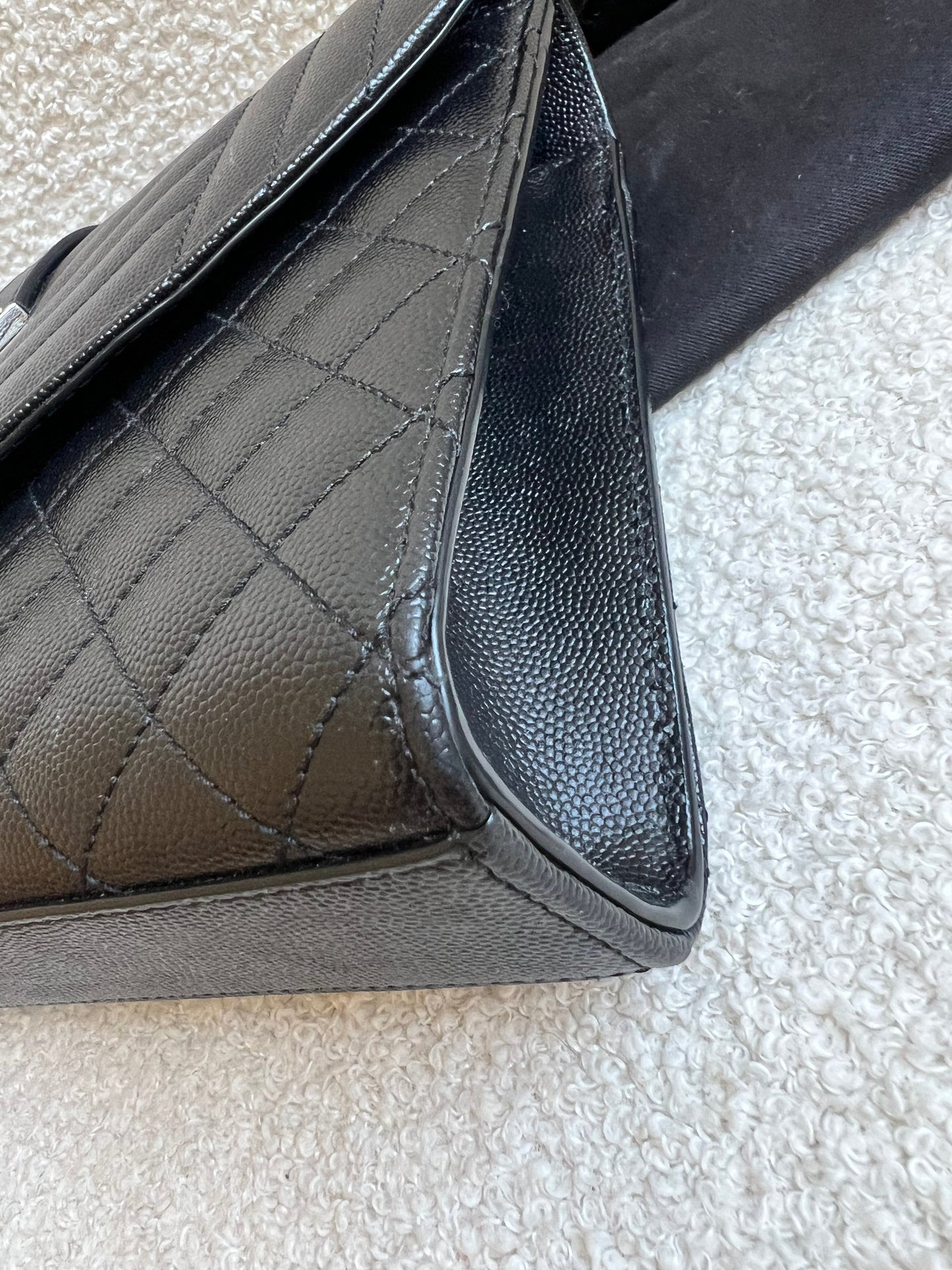 Yves Saint Laurent (YSL) Black Medium Envelope Bag (RRP £2,235)