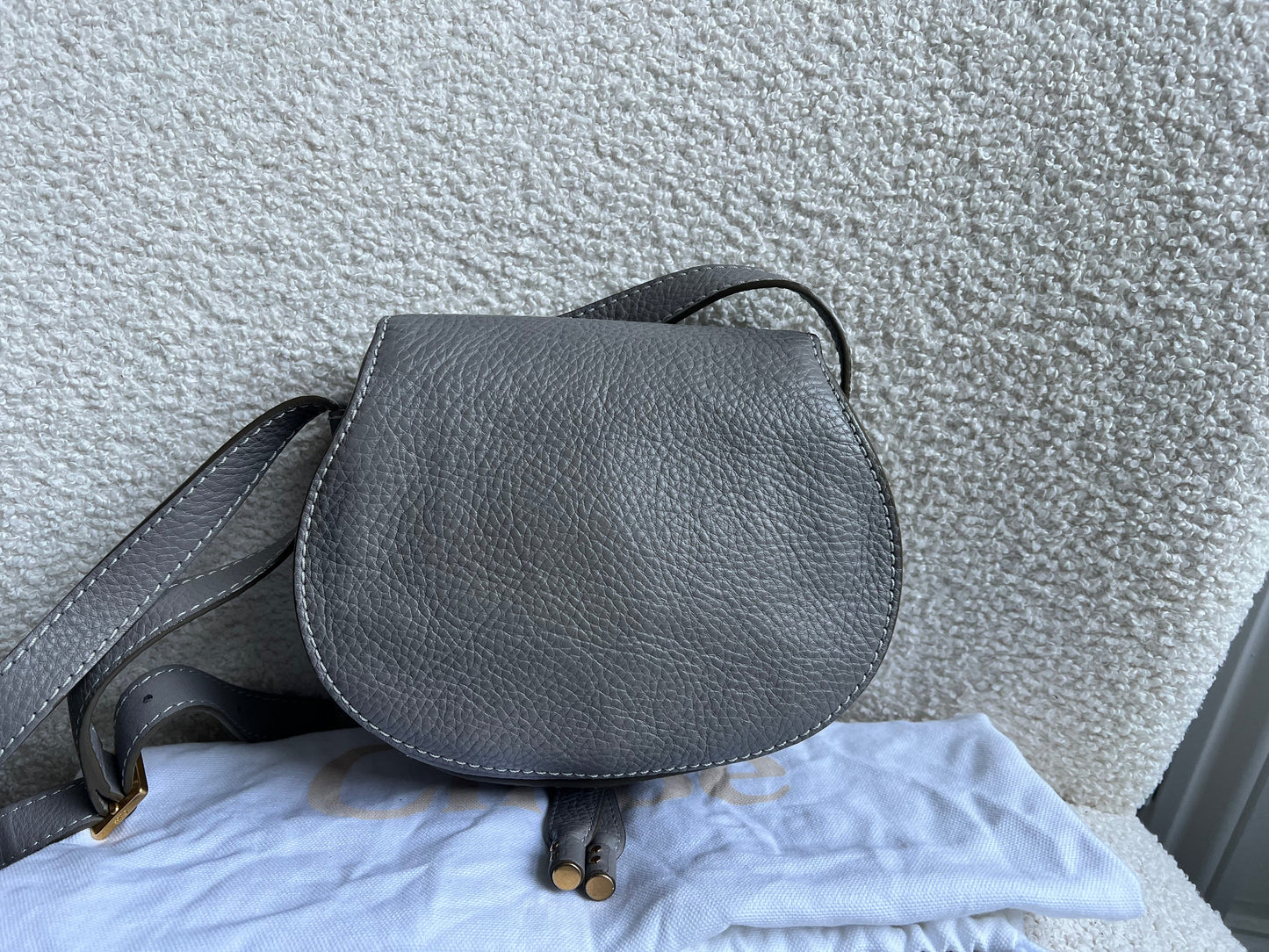 Chloe Small Cashmere Grey Marcie Saddle Bag (RRP £1050)