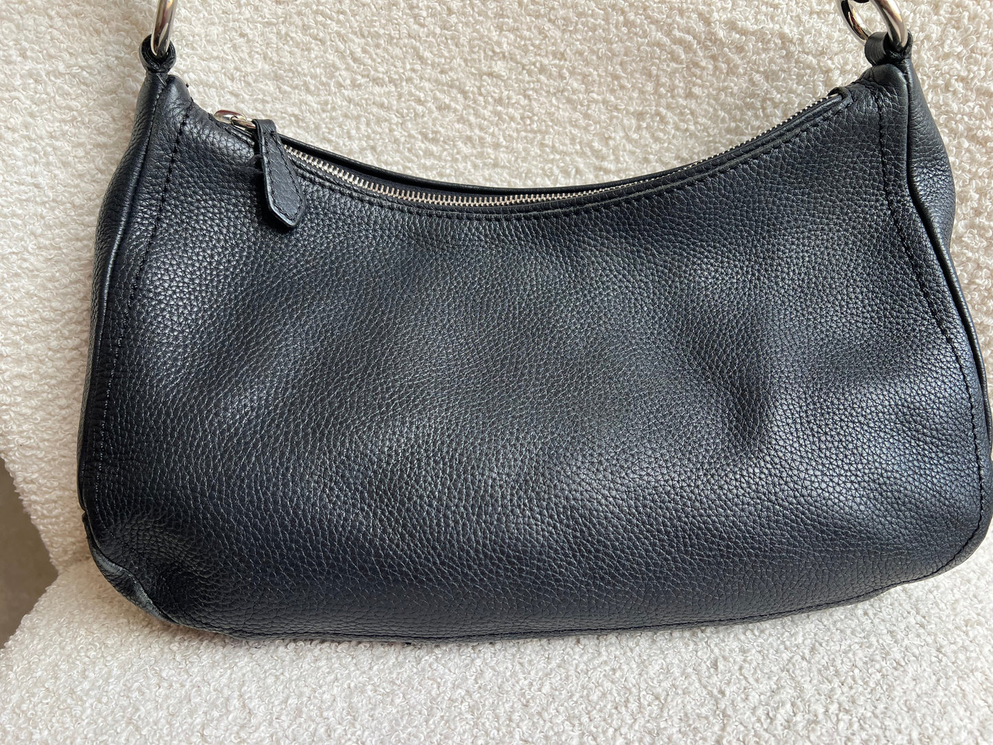 Prada Belted Zip Shoulder Bag Vitello Daino