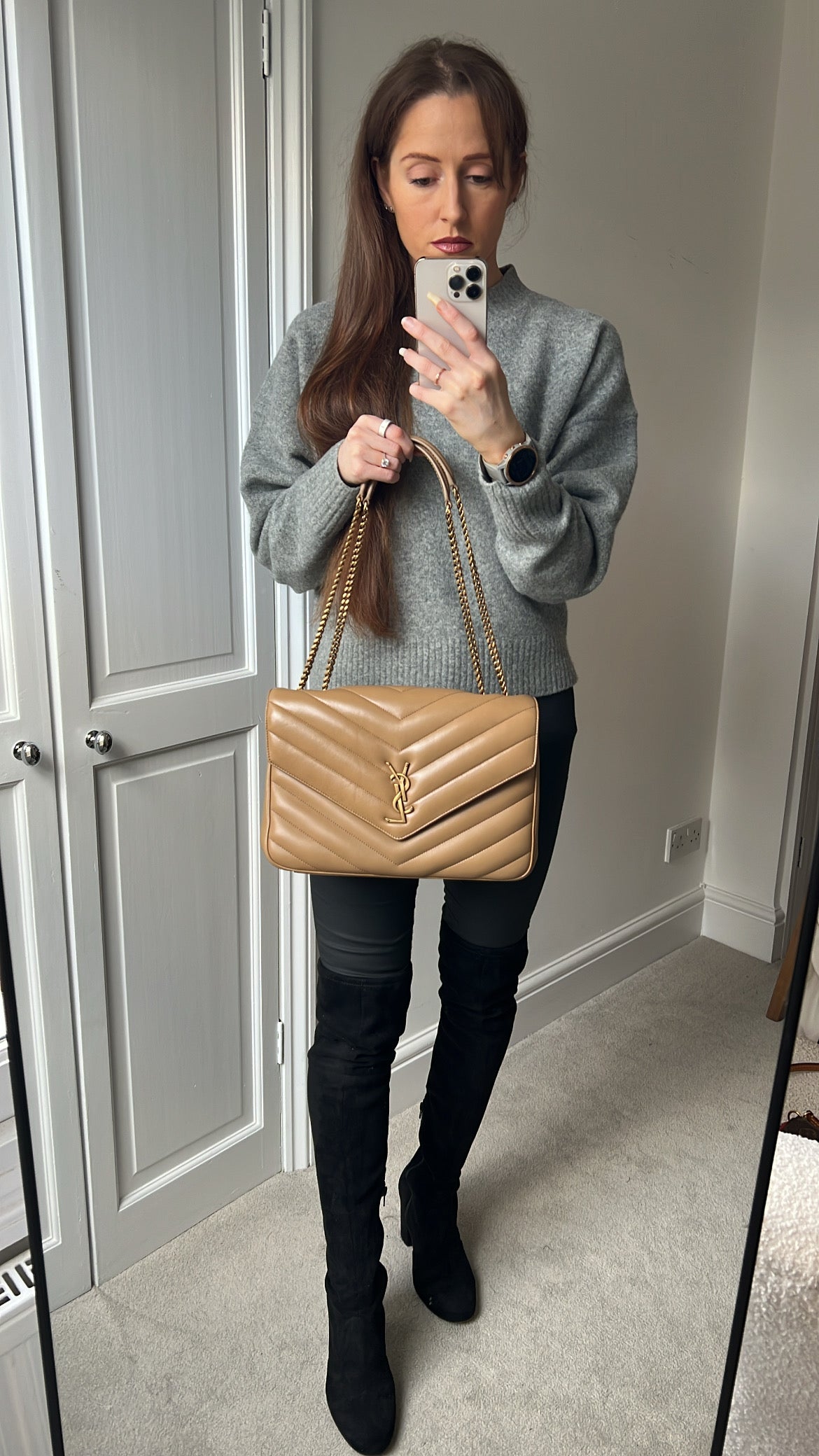 Yves Saint Laurent (YSL) Medium Natural Tan LouLou (RRP £2145)