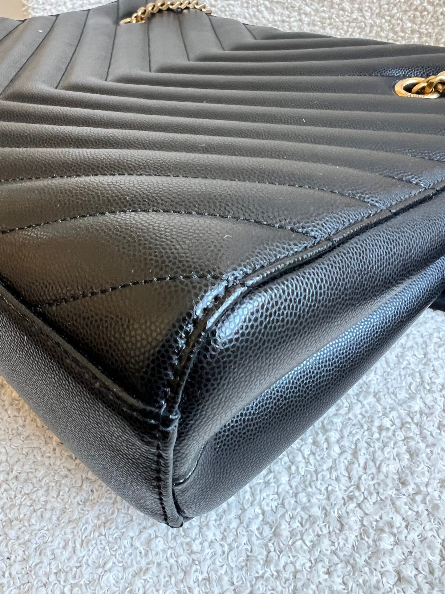 Yves Saint Laurent (YSL) Black Tribeca Shopper Tote