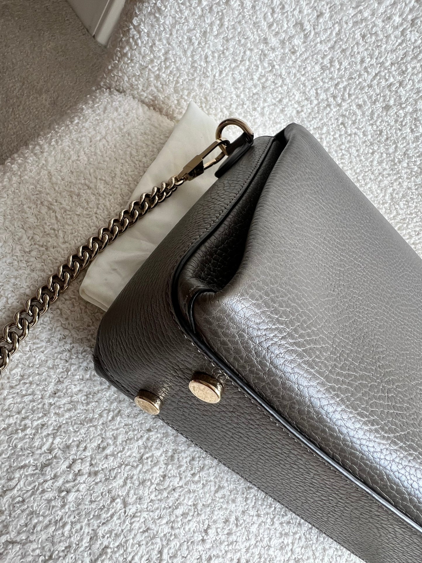 Gucci Interlocking GG Grey Medium Top Handle Bag (RRP £1,150)