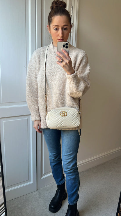 Gucci GG White Marmont Small Shoulder Bag (RRP £1440)