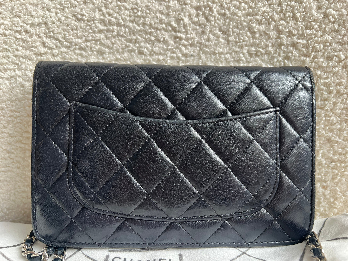 Chanel Wallet on Chain in Black Lambskin Silver Hardware (RRP £2,820)