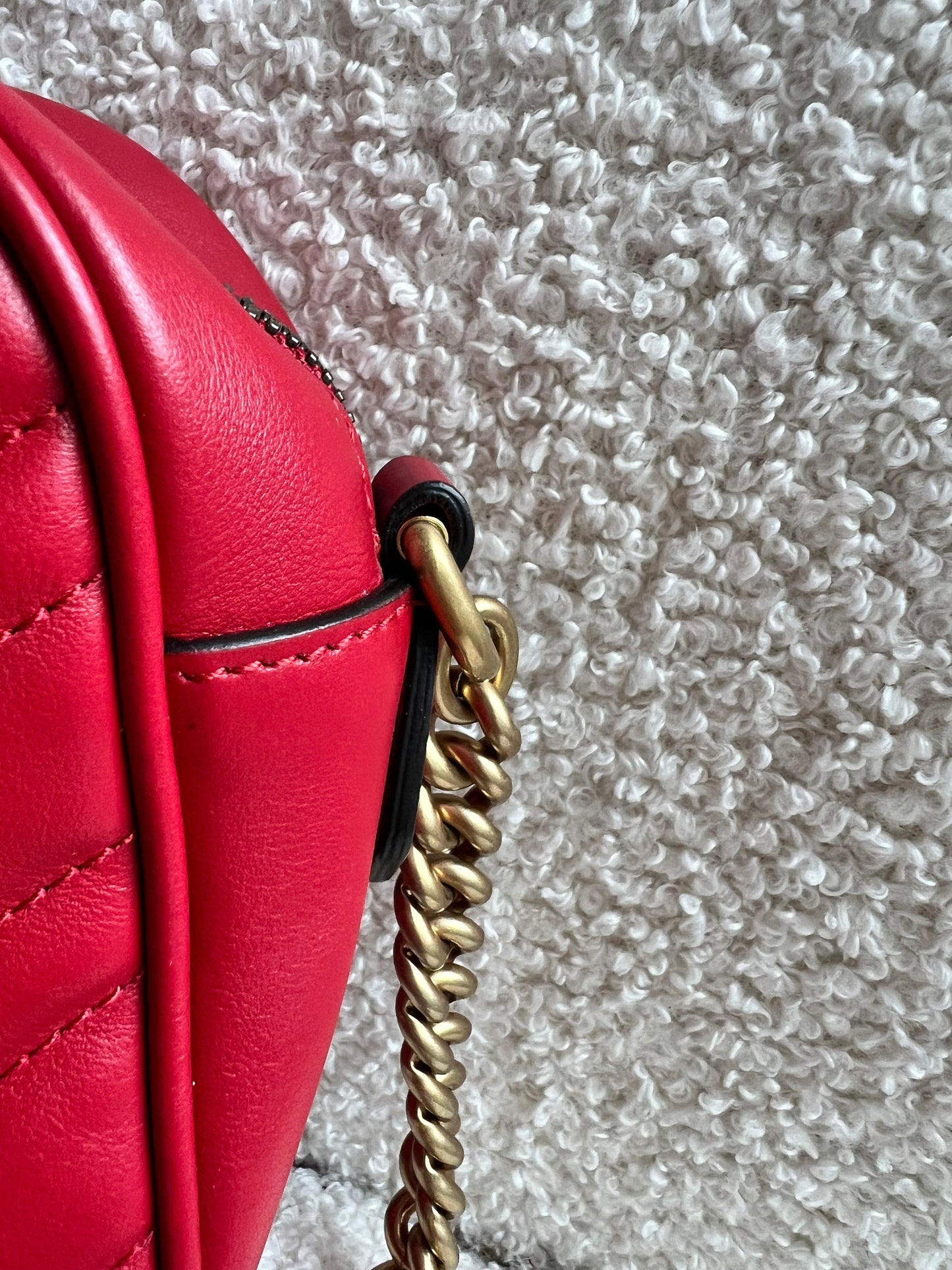 Gucci GG Red Marmont Small Shoulder Bag (RRP £1,440)