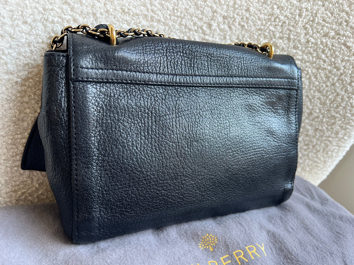 Mulberry Black Regular Lily with Gold Hardware (RRP £995)