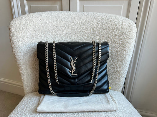 Yves Saint Laurent (YSL) Medium Black Lou Lou (RRP £2,100)