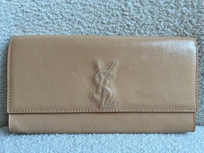 Yves Saint Laurent (YSL) Beige Patent Belle de Jour Clutch