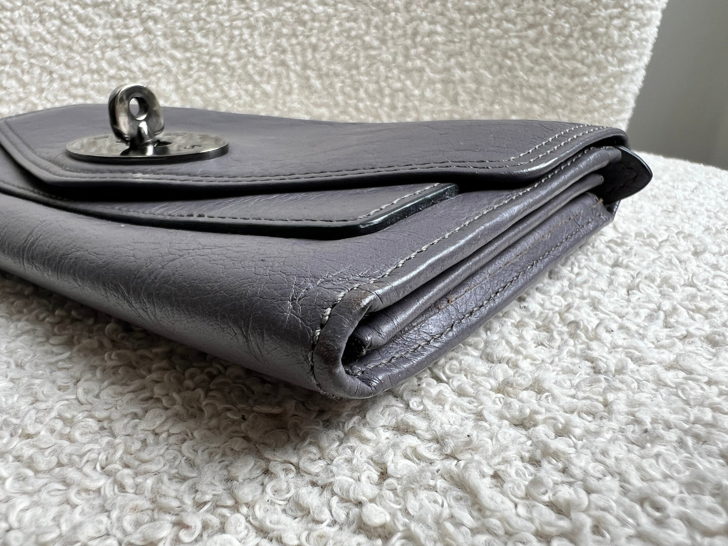 Mulberry Foggy Grey Alexa Postmans Lock Wallet