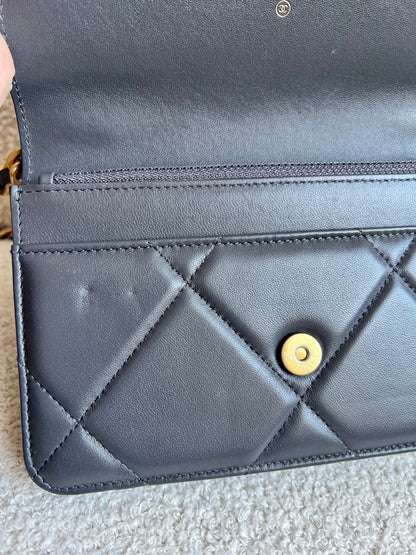 Chanel Grey 19 Wallet on Chain