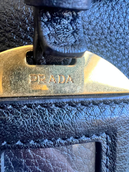 Prada Black Vitello Daino Tote