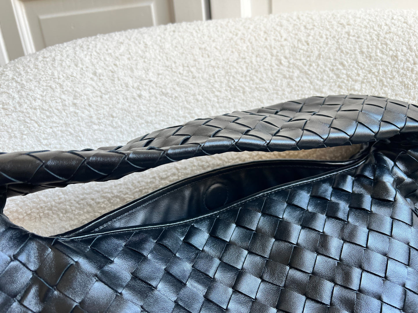 Bottega Veneta Black Small Hop Intraciatto (RRP £3370)