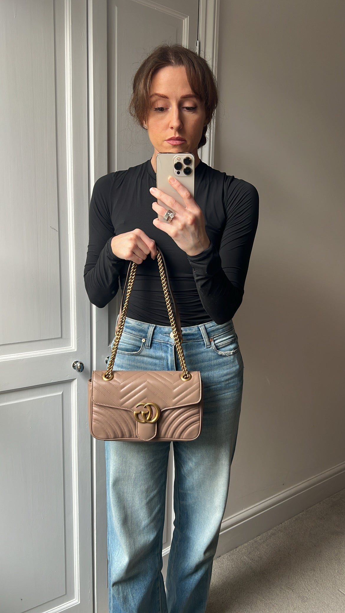 Gucci GG Dusty Pink Marmont Small Shoulder Bag (RRP £2070)