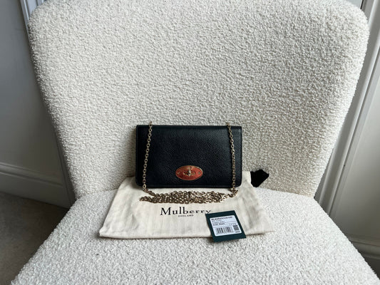 Mulberry Black Bayswater Clutch (RRP £495)