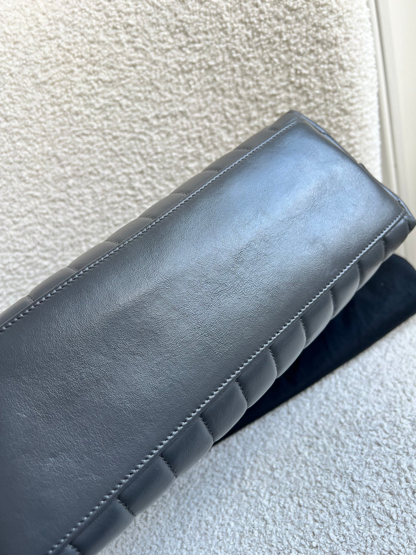 Yves Saint Laurent (YSL) Medium Grey Lou Lou Silver Hardware