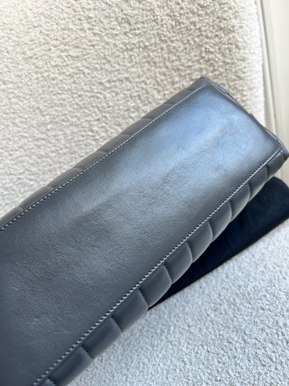 Yves Saint Laurent (YSL) Medium Grey Lou Lou Silver Hardware