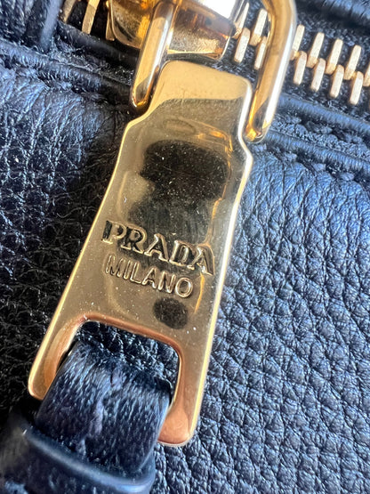 Prada Black Vitello Daino Tote