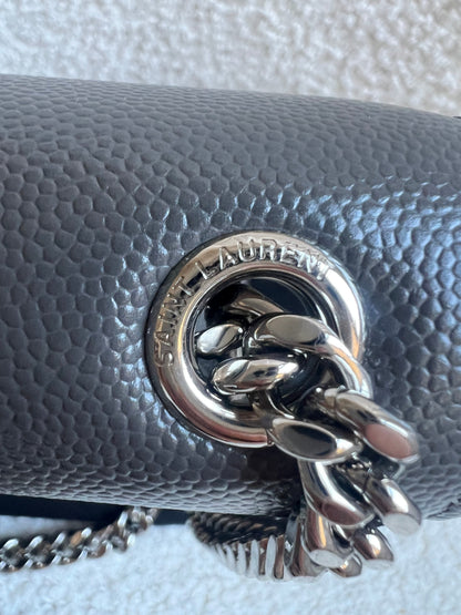 Yves Saint Laurent (YSL) Light Grey Small Kate Tassel (RRP £1,550)