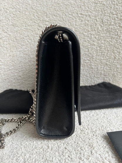 Yves Saint Laurent (YSL) Black Medium Kate with Silver Hardware (RRP £1730)