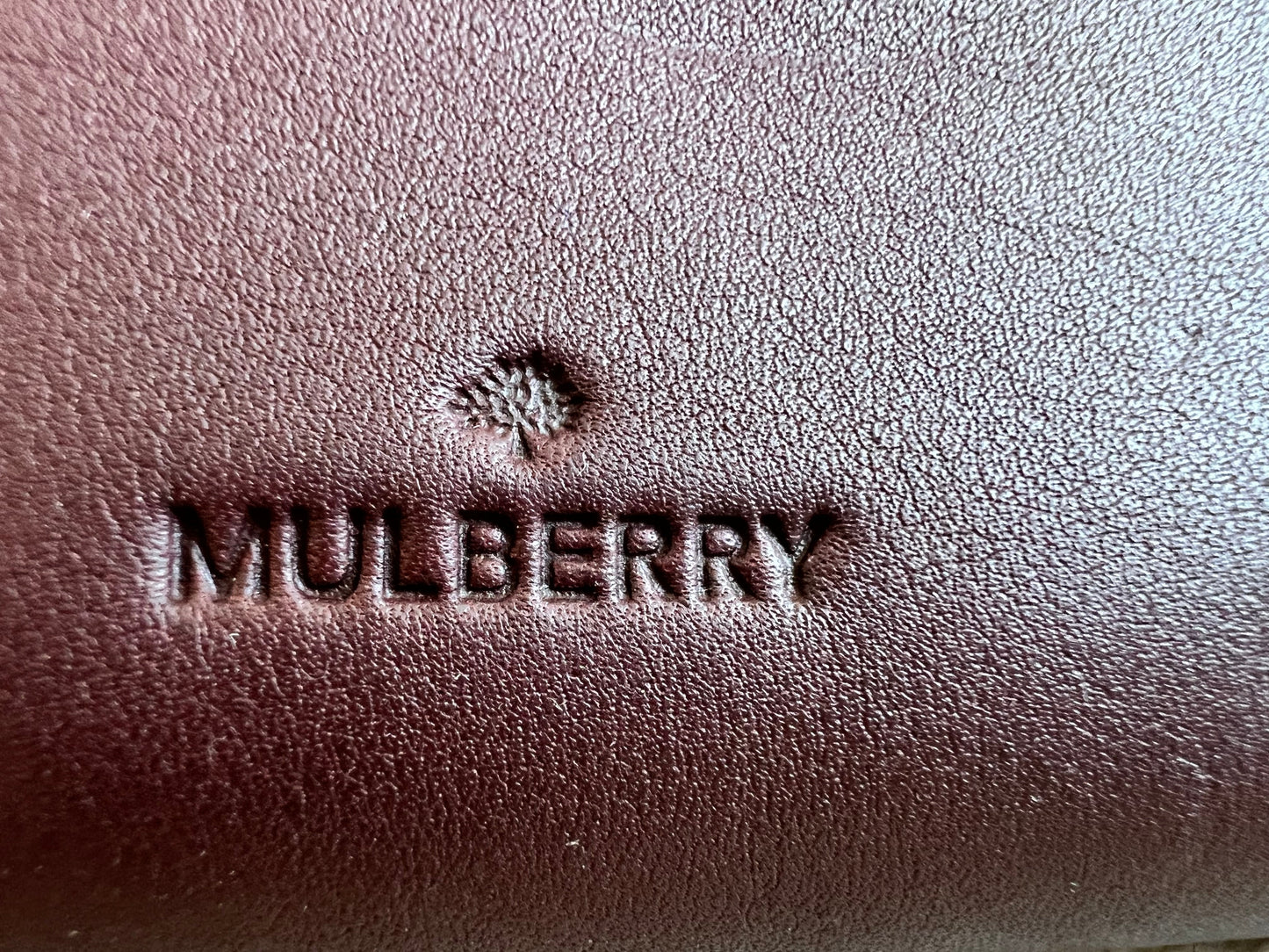 Mulberry Cara 'Lion & Heart Rivets' Zip Around Continental Purse in Oxblood Silky Calf