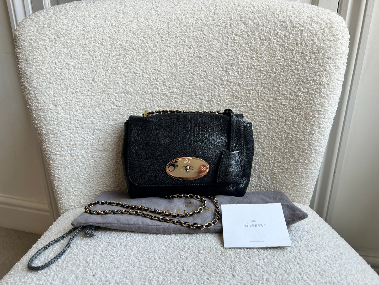 Mulberry Black Regular Lily with Gold Hardware (RRP £995)