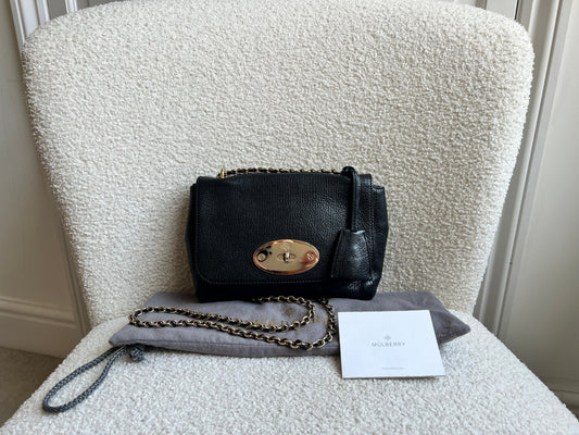 Mulberry Black Regular Lily with Gold Hardware (RRP £995)
