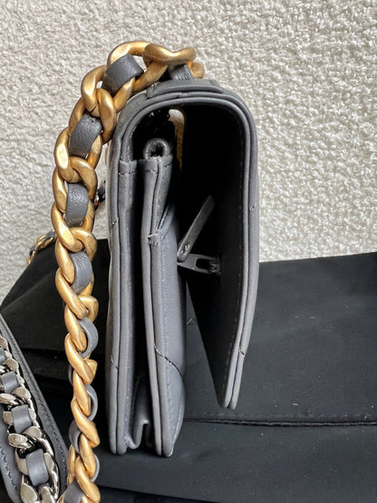 Chanel Grey 19 Wallet on Chain