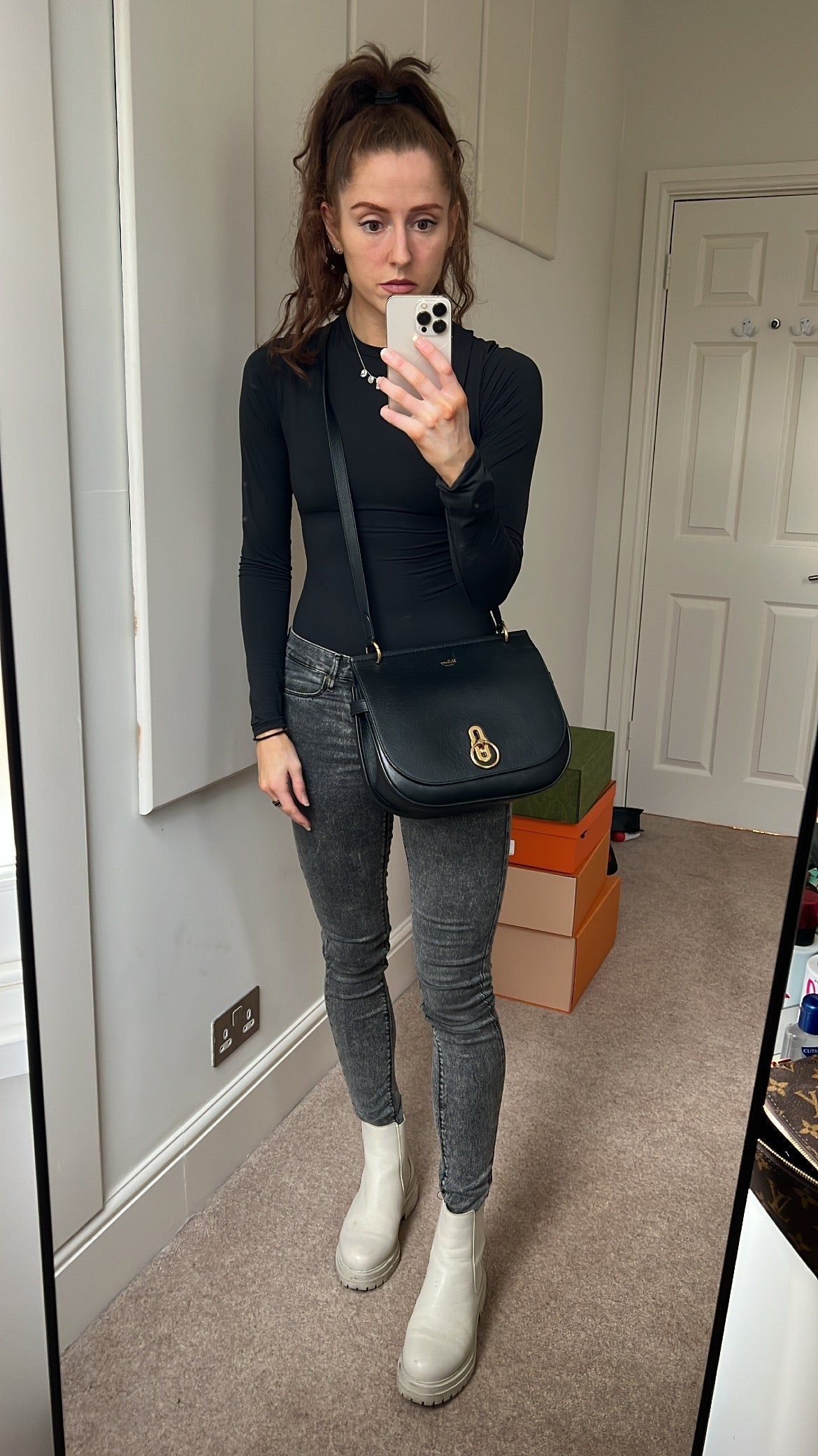 Mulberry Black Amberley Satchel (RRP £1,095)