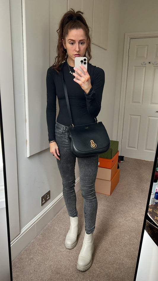 Mulberry Black Amberley Satchel (RRP £1,095)