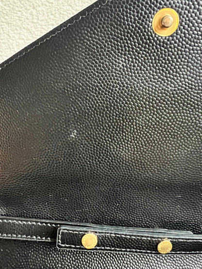 Yves Saint Laurent (YSL) Black Cassandre Envelope Chain Wallet (RRP £1,200)