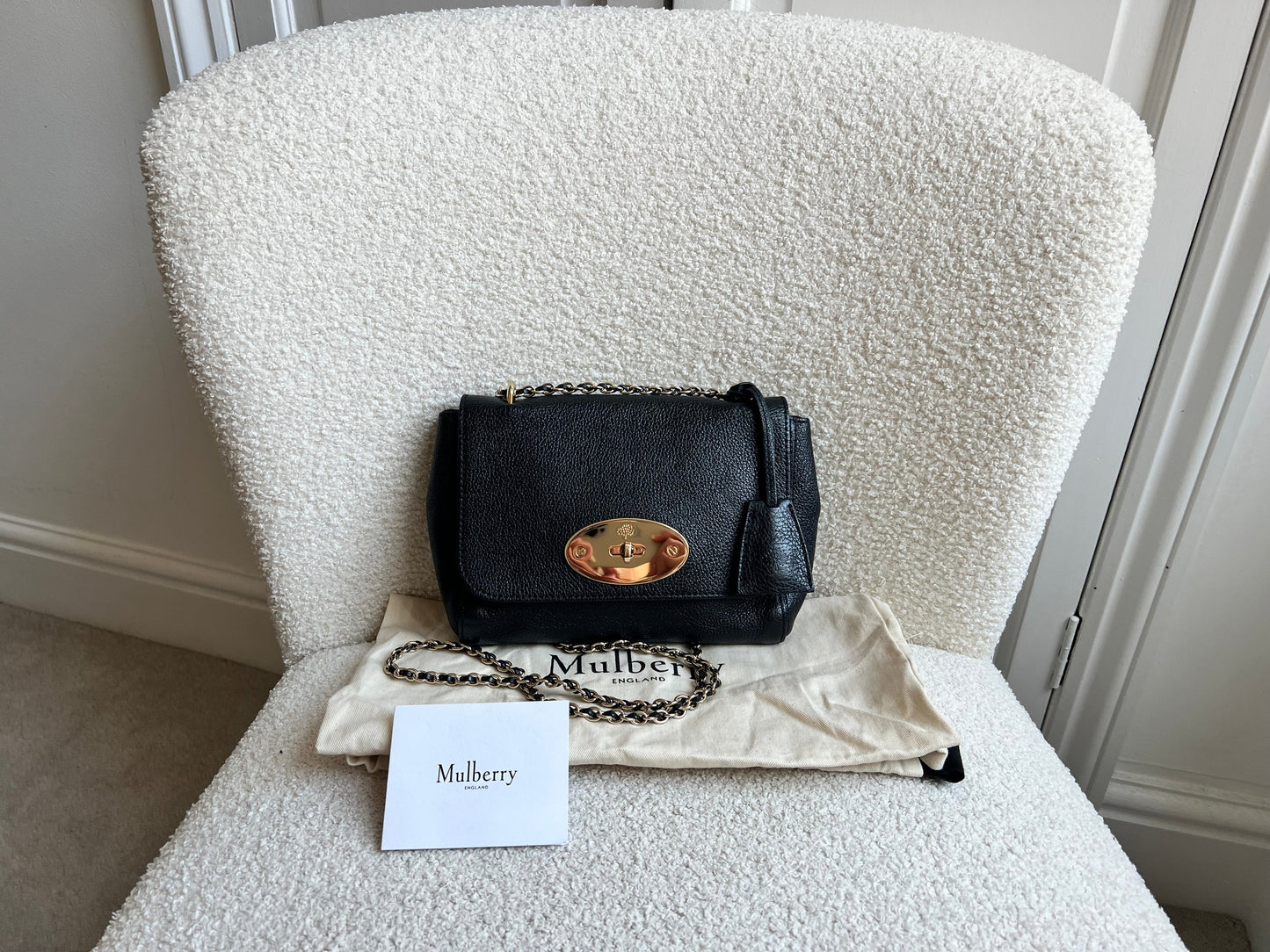 Mulberry Black Regular Lily with Gold Hardware (RRP £995)