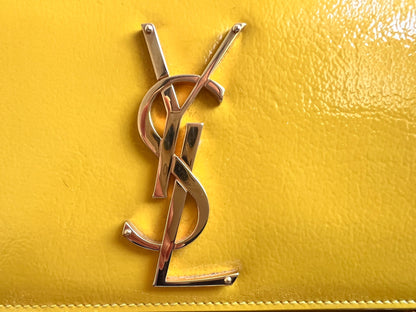Yves Saint Laurent (YSL) Small Kate Yellow Patent with Gold Hardware (RRP £1,440)