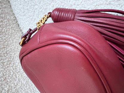 Yves Saint Laurent (YSL) Burgundy Blogger Camera Bag