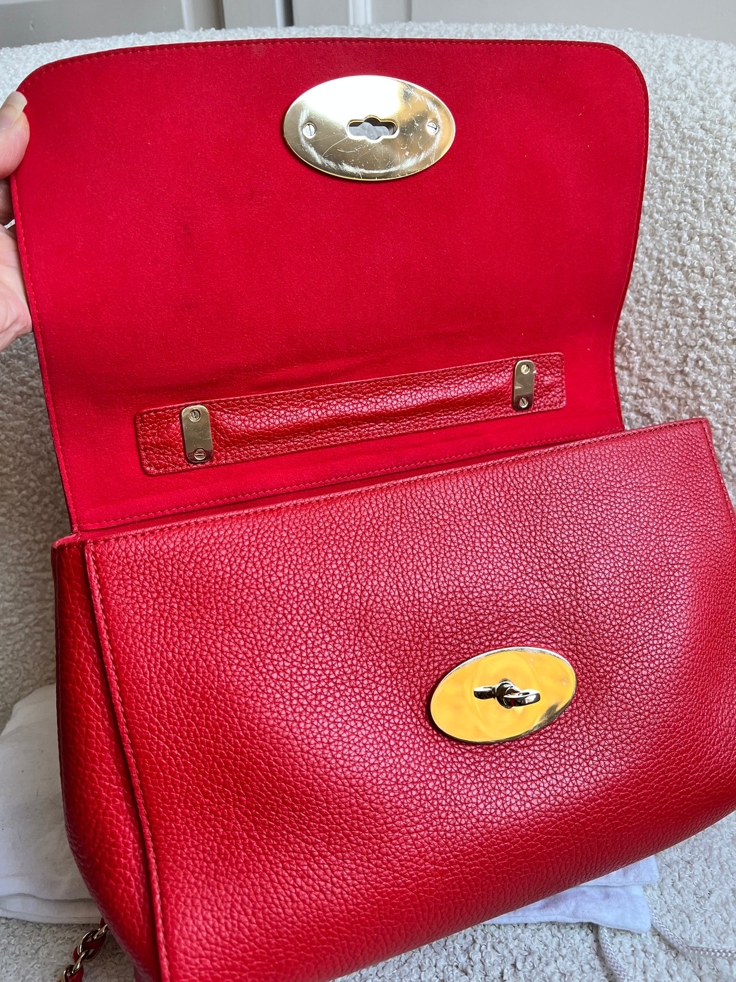 Mulberry Fiery Spritz Red Medium Lily with Gold Hardware (RRP £995)