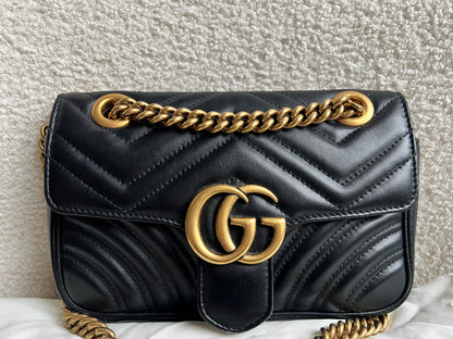 Gucci GG Black Marmont Mini Shoulder Bag (RRP £1,890)