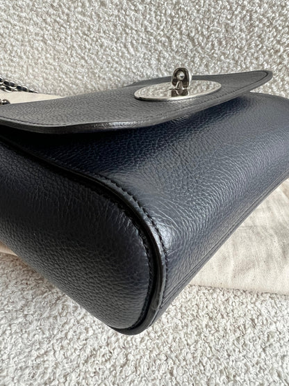 Mulberry Midnight Regular Lily with Silver Hardware (RRP £1095)